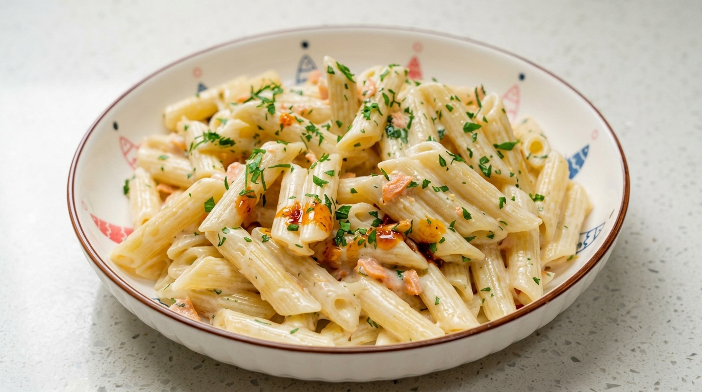 Creamy Smoked Salmon Penne with Chili Oil (Penne con Panna e Salmone)