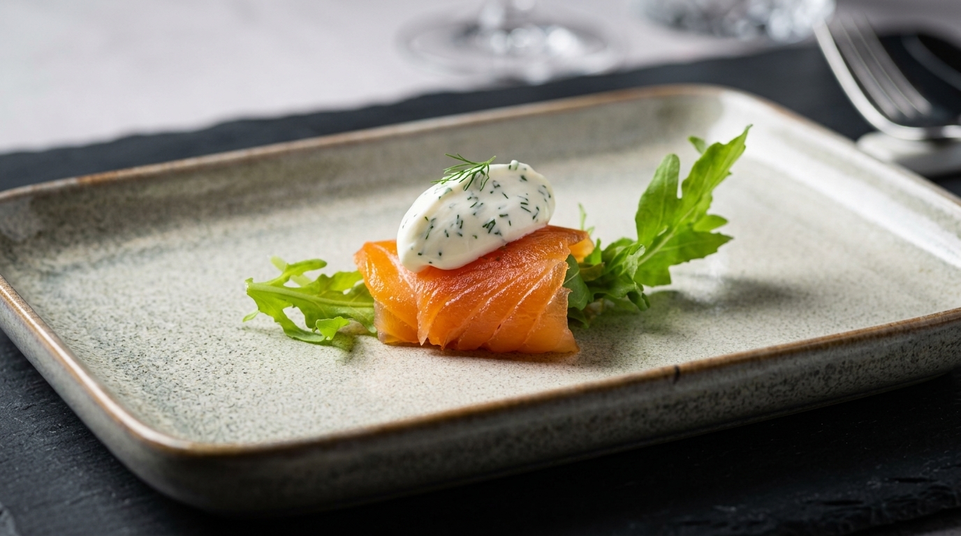 Homemade Cold-Smoked Salmon with Herbed Sour Cream