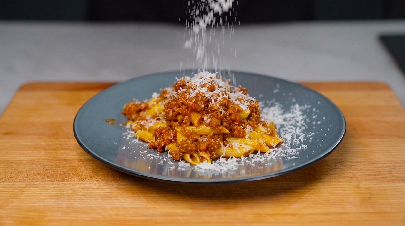Traditional Ragu alla Bolognese with Penne Pasta