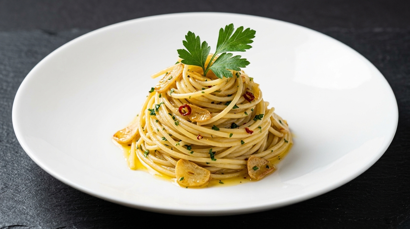 Authentic Spaghetti Aglio e Olio with Chili