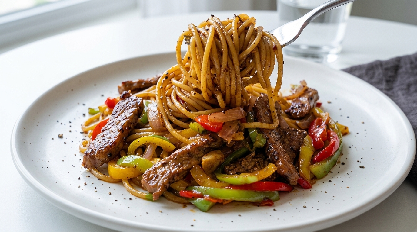 Black Pepper Pork Fillet Pasta