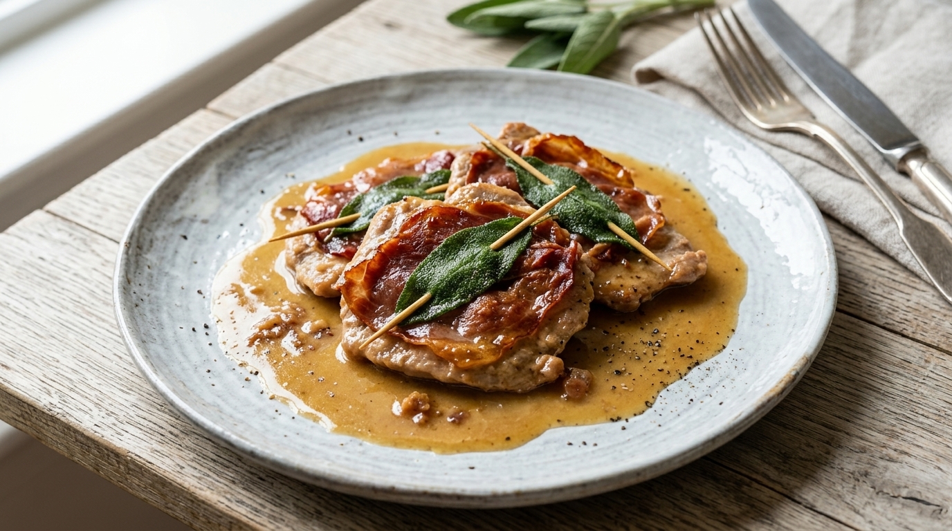Traditional Saltimbocca alla Romana (Roman-style Veal)