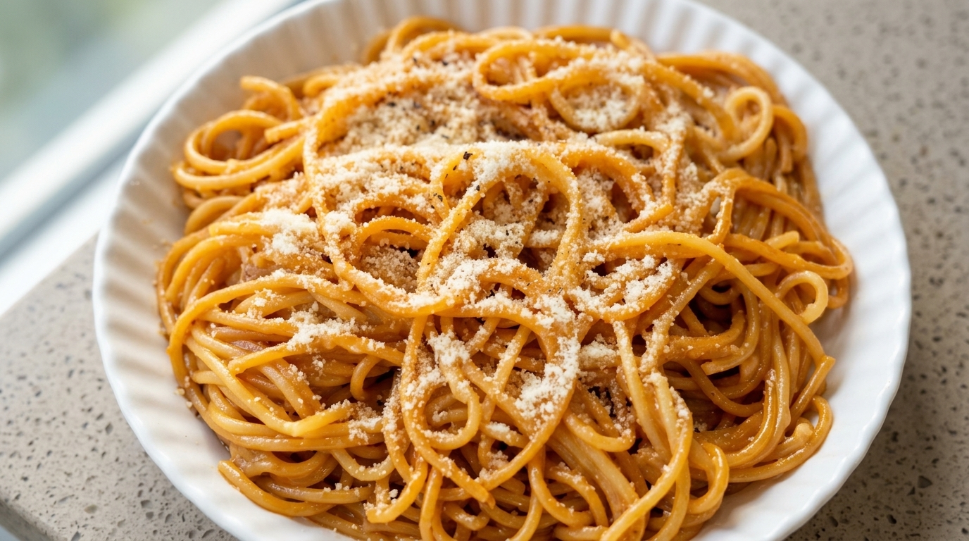 Simple Cheese & Soy Sauce Pasta (Butter & Parmesan Noodles)
