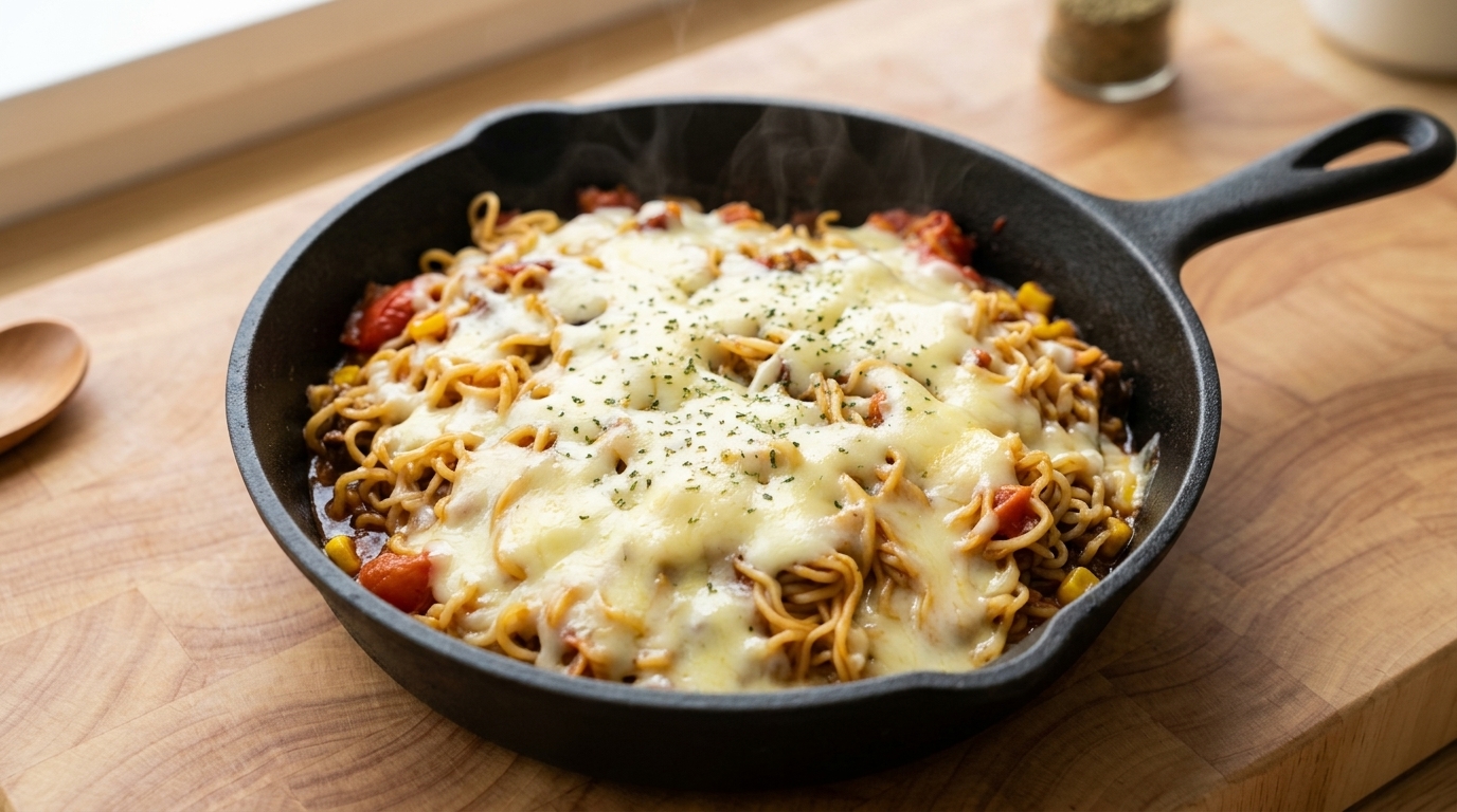 Easy Beef and Cheese Baked Noodles (Beef Cheese Stir-Fry)