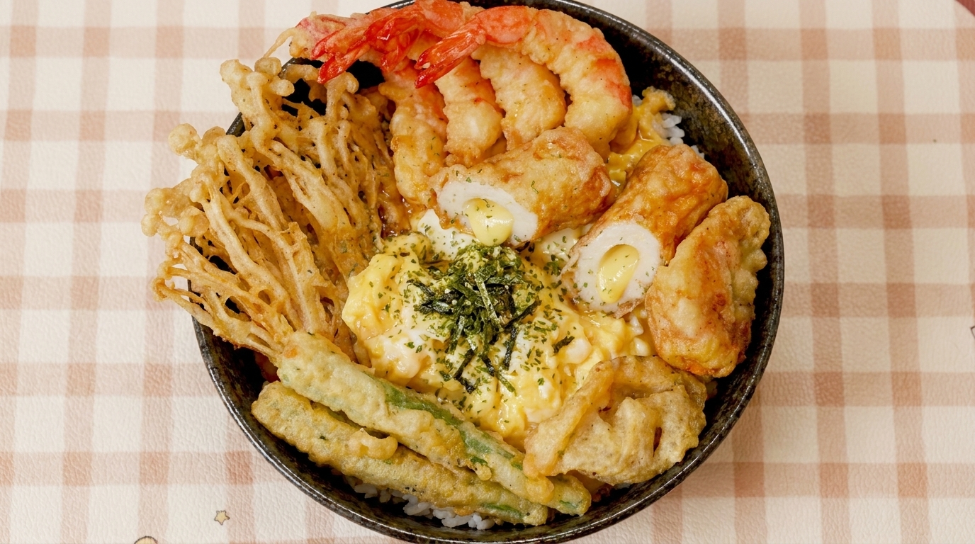 Crispy Tempura Egg Rice Bowl (Ten-Don Style)