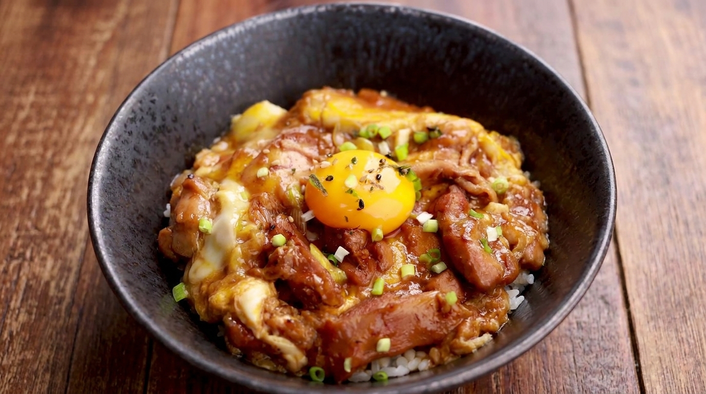 Japanese Teriyaki Oyakodon (Chicken and Egg Bowl)