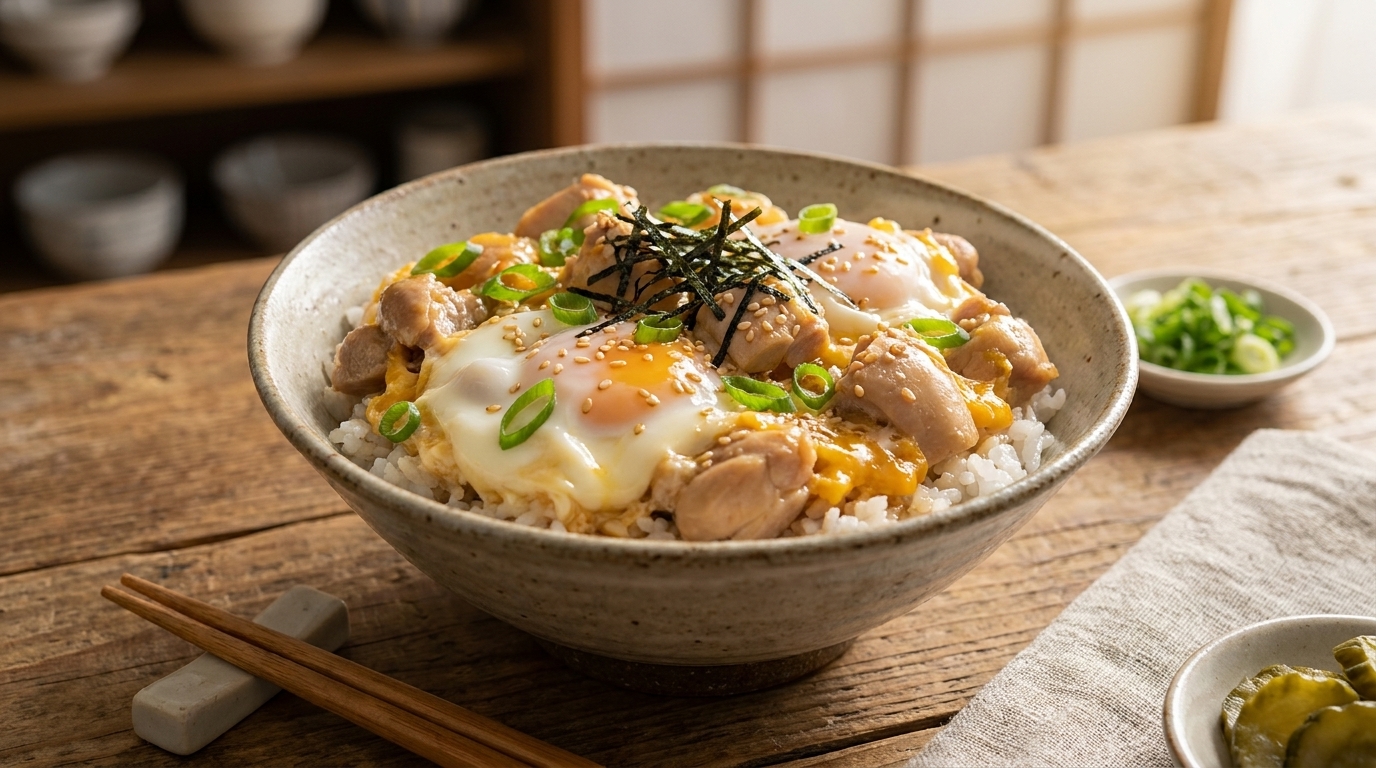 Classic Japanese Oyakodon (Chicken and Egg Bowl)