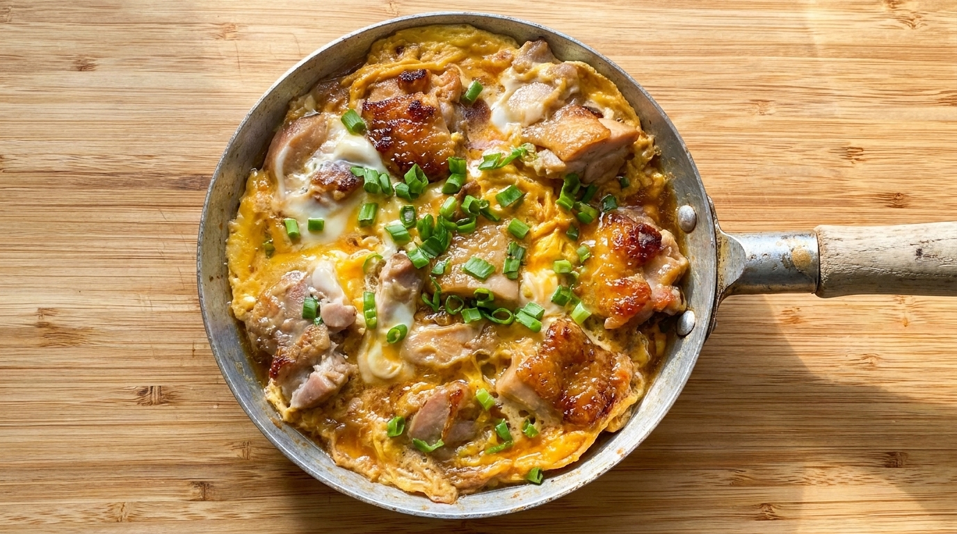 Savory Pan-Seared Oyakodon (Chicken and Egg Skillet)