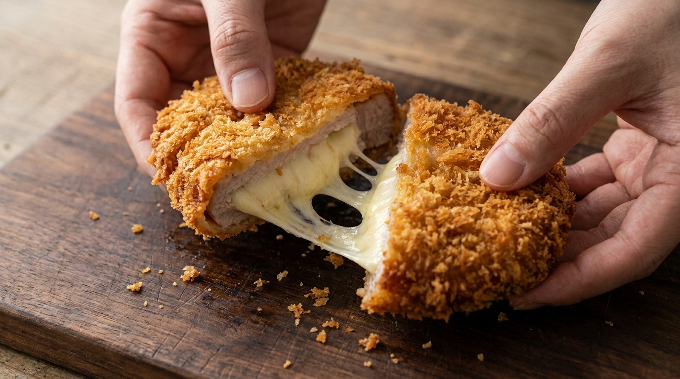 Crispy Explosive Cheese Pork Cutlet