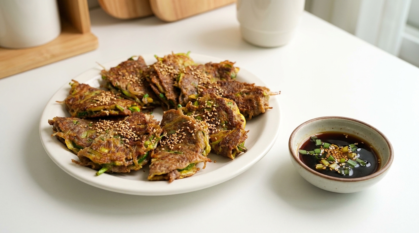 Savory Korean Beef and Zucchini Pancakes