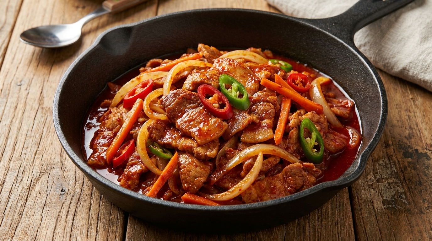 Korean Spicy Stir-Fried Pork (Jeyuk Bokkeum)