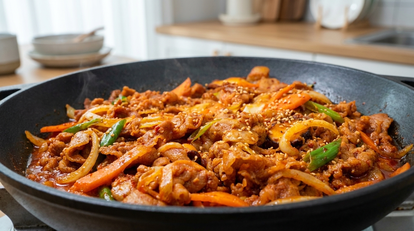 Spicy Stir-Fried Pork Belly (Jeyuk Bokkeum)