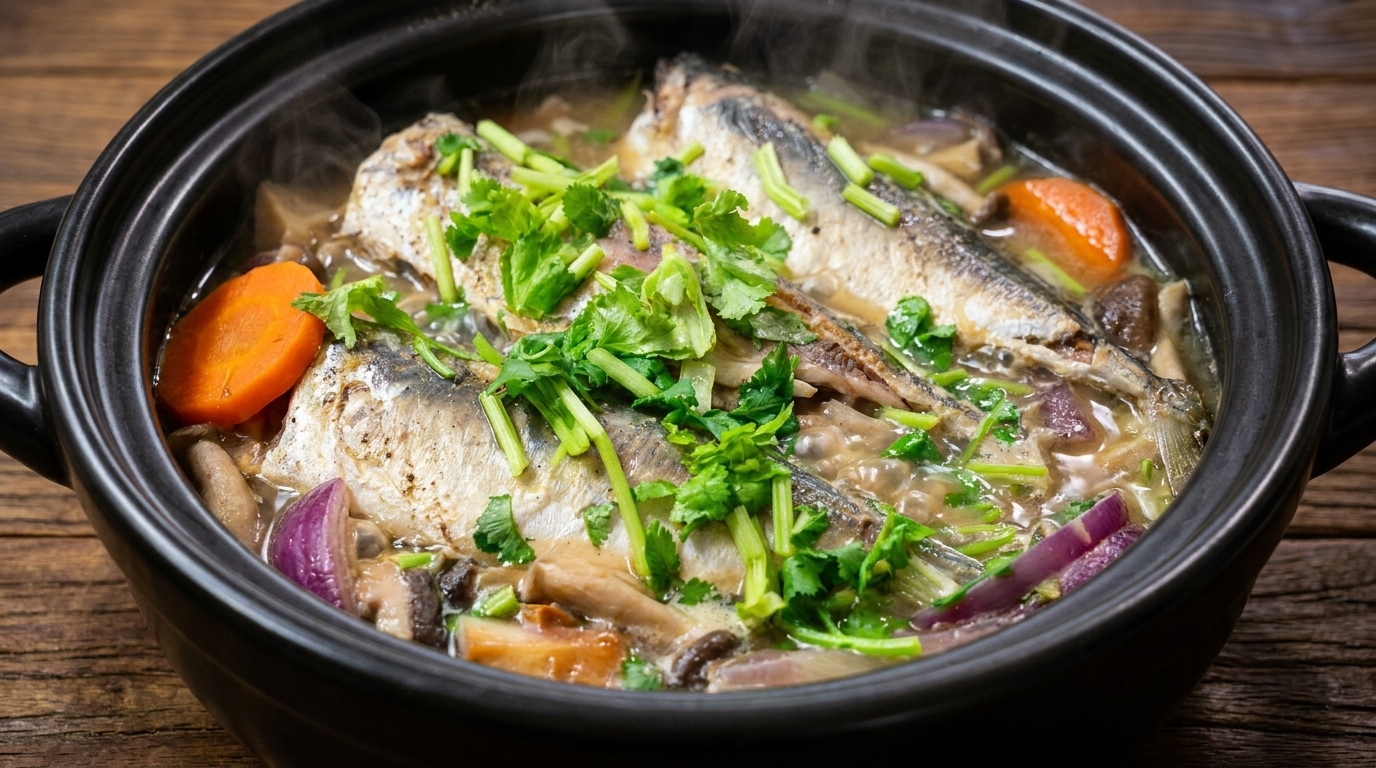 Nutrient-Packed Mackerel and Vegetable Miso Soup
