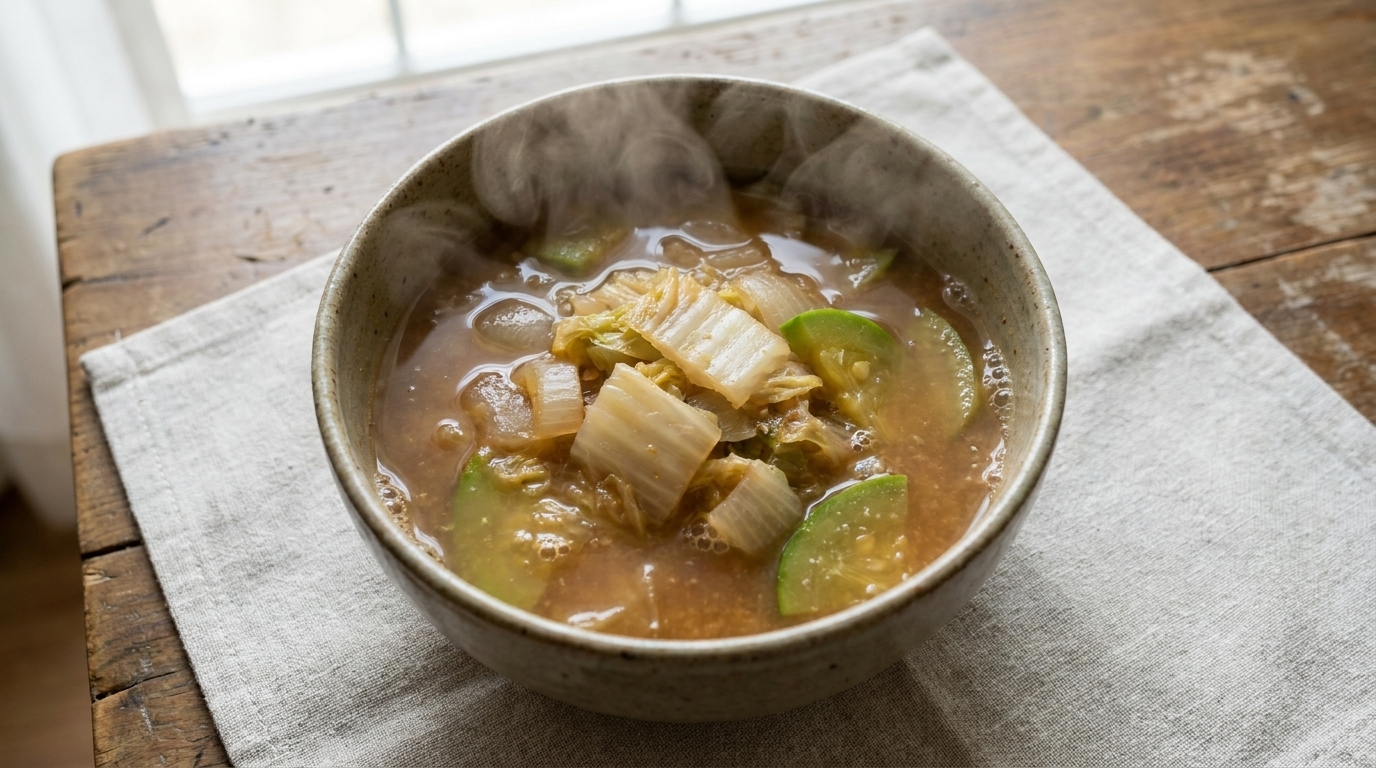 Simple Napa Cabbage Soybean Paste Soup