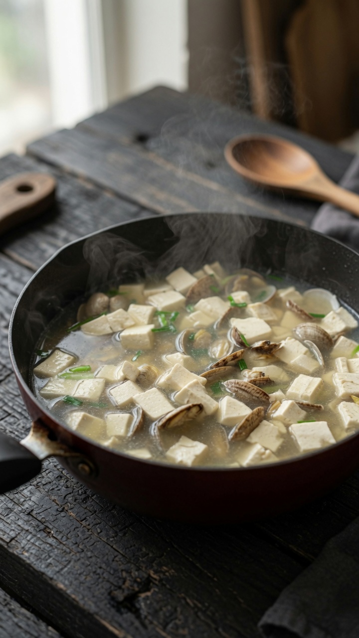 15-Minute Clear Clam and Tofu Soup