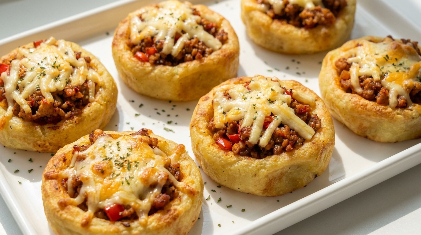 Savory Cheesy Chicken Potato Tarts