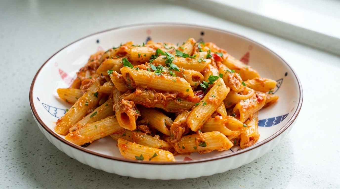 Spicy Tuna Penne Pasta (Penne con Tonno)