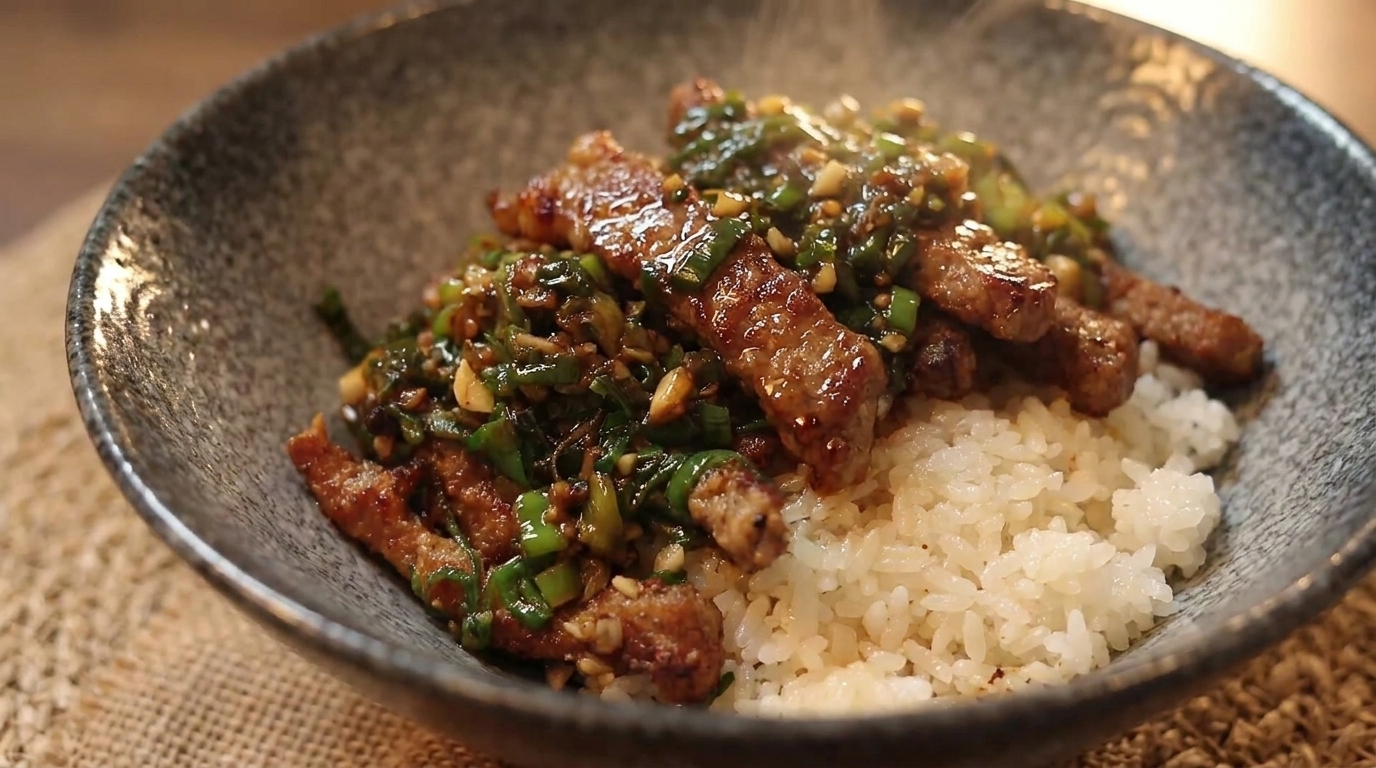 Salt and Scallion Beef Bowl
