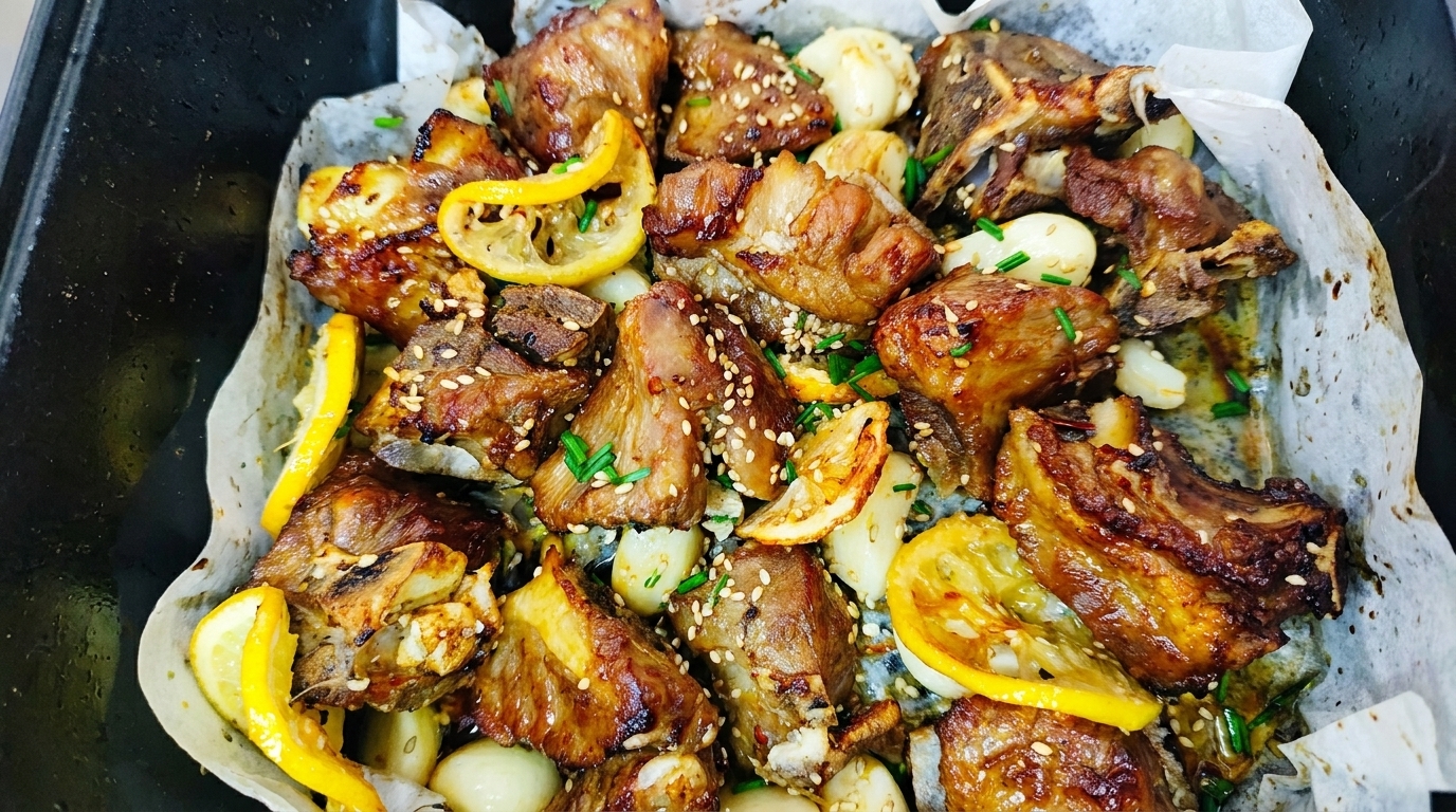 Garlic Lemon Roasted Pork Ribs