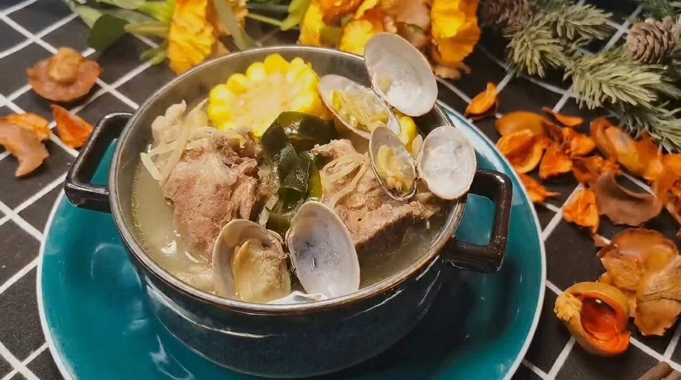 Pork Rib, Clam, and Kelp Soup