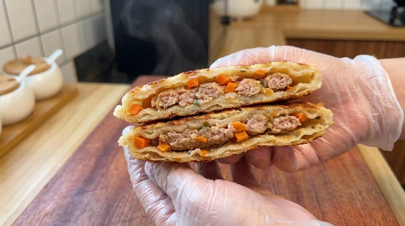 Savory Pork and Carrot Scallion Pancakes