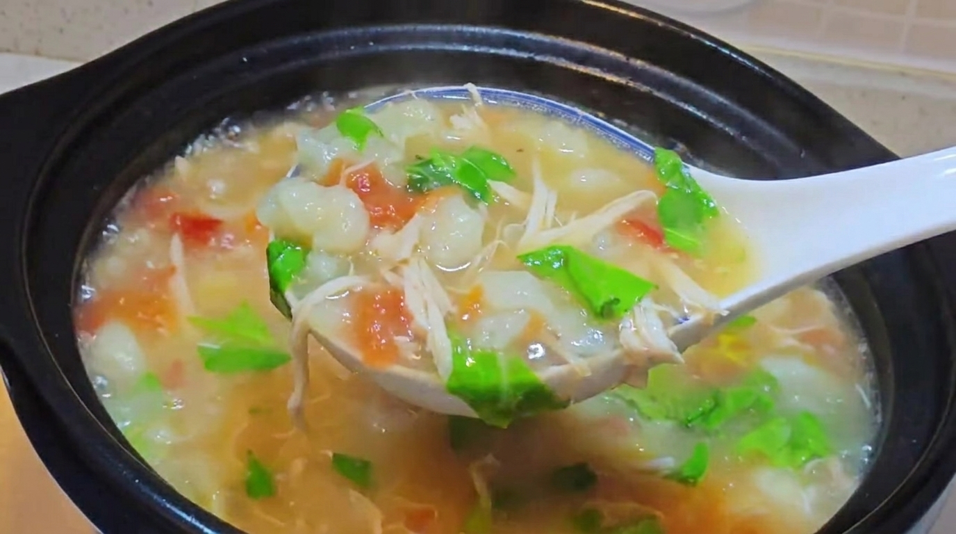 Savory Chicken Dough Drop Soup