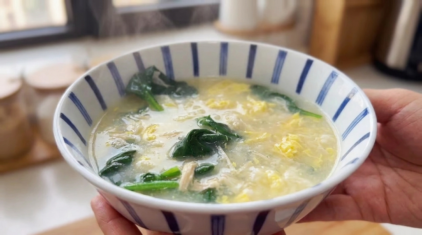 Comforting Chicken Soup with Flour Bits (Mian Geda Tang)