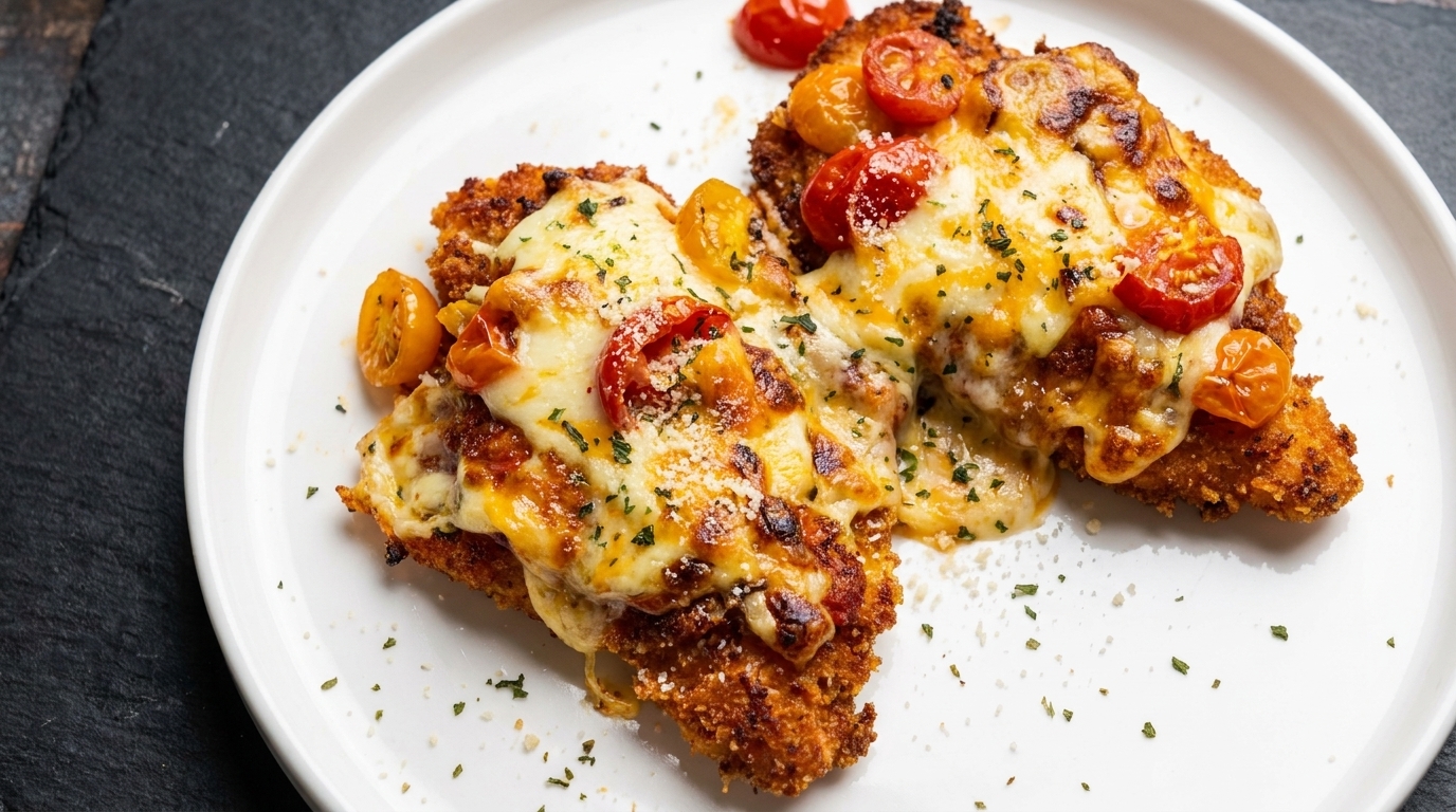 Double Cheese Baked Chicken Cutlet