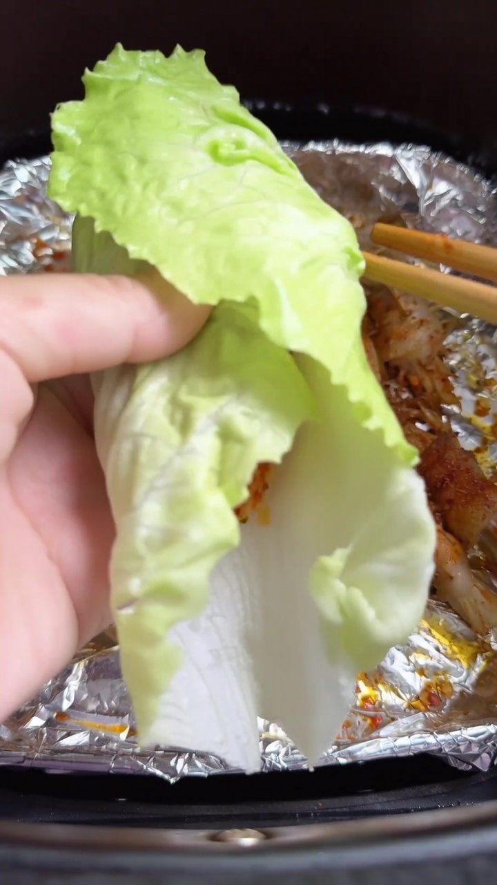 Crispy Air Fryer Pork Belly Enoki Rolls