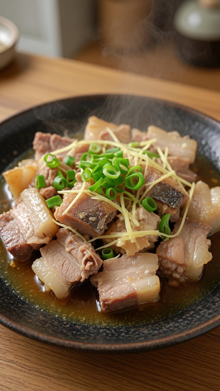 Cantonese Steamed Pork Belly with Salted Fish