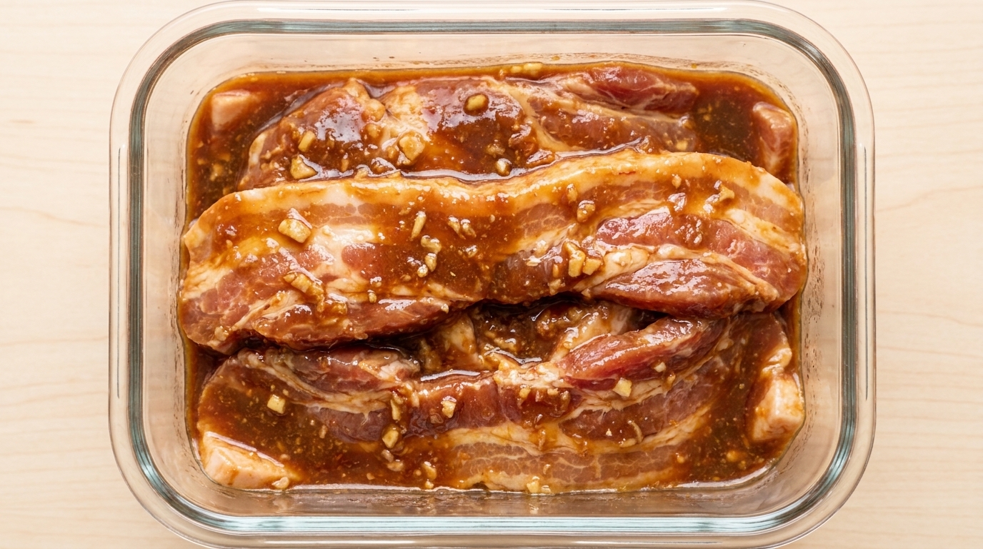 Korean-Style Miso Marinated Pork Belly