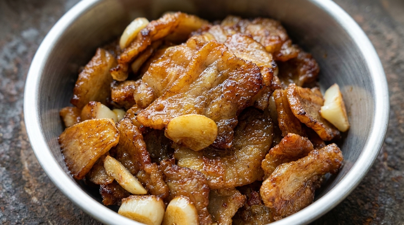 Savory Pan-Fried Soy Sauce Pork Belly