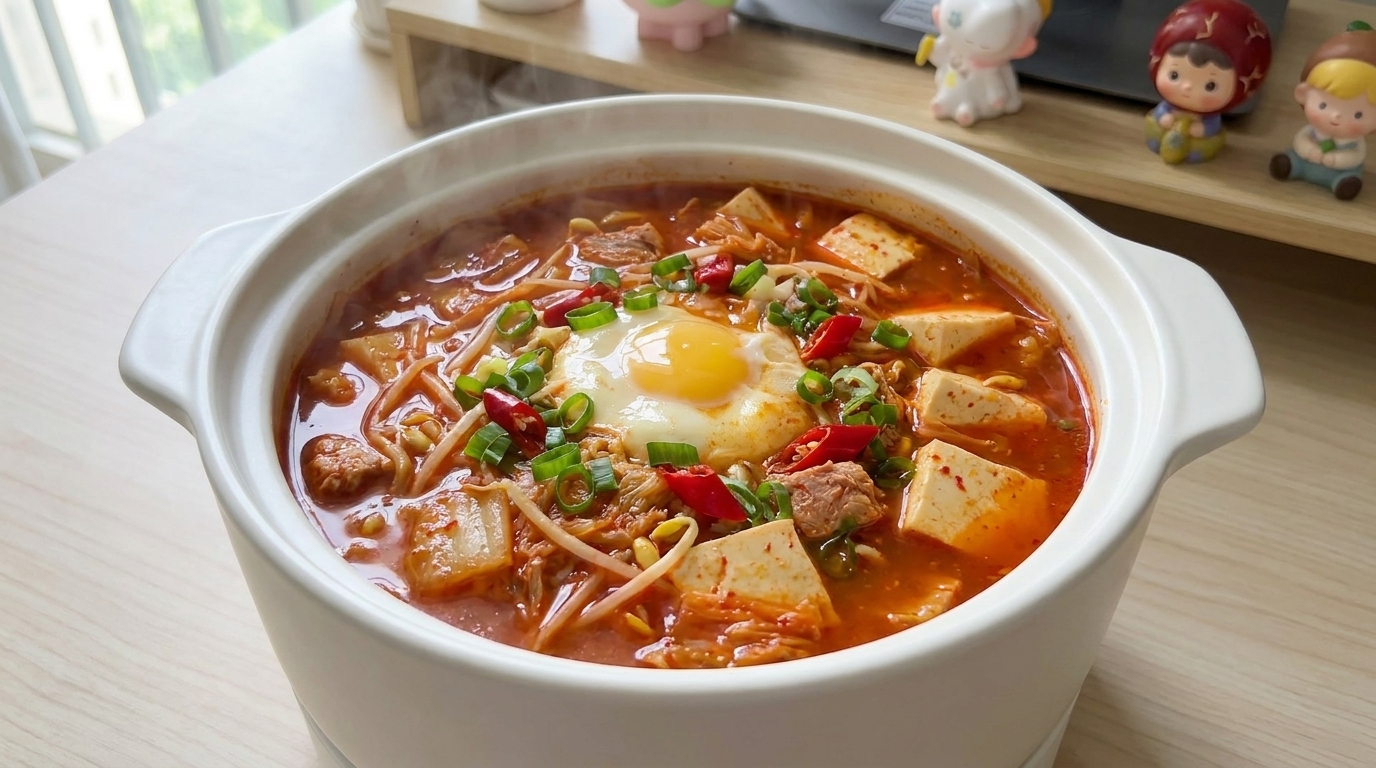 Spicy Tuna Tofu Kimchi Soup