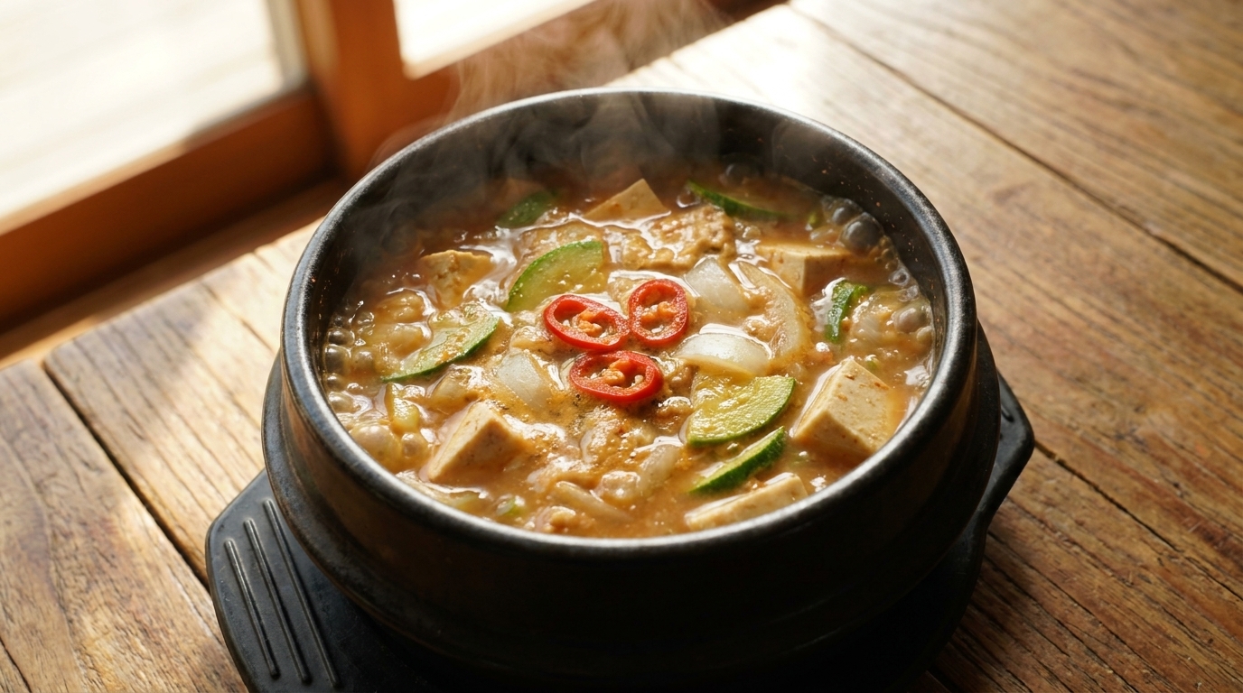 Authentic Korean Doenjang-jjigae (Soybean Paste Stew)