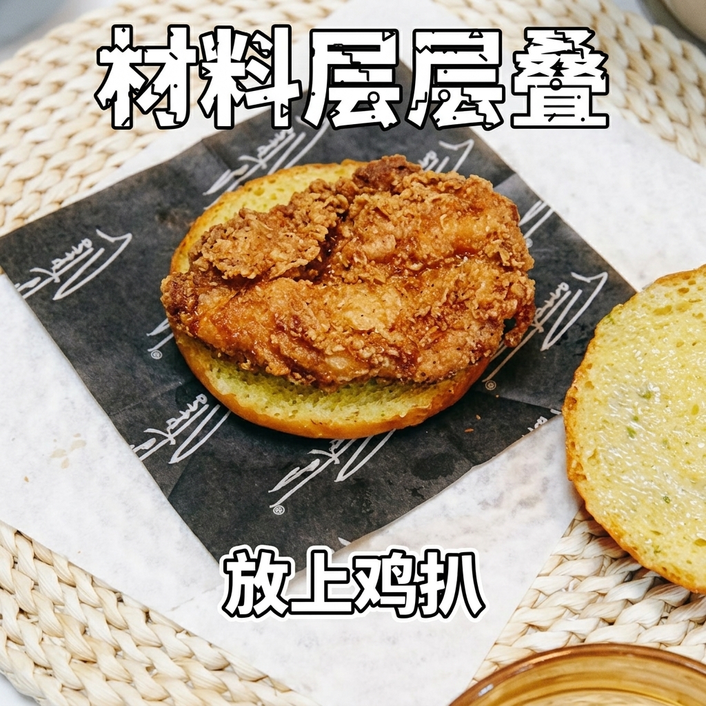 Cooked teriyaki glazed chicken pieces resting on the bottom half of a toasted bun.