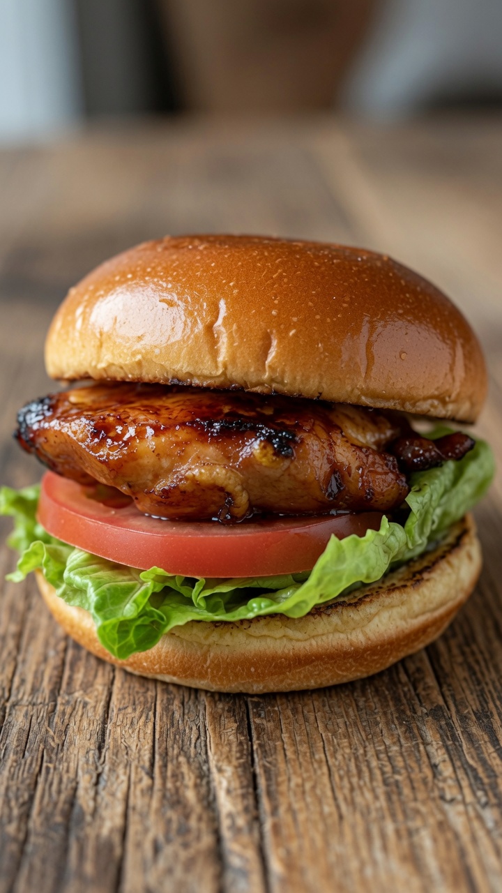 Homemade Teriyaki Chicken Burger