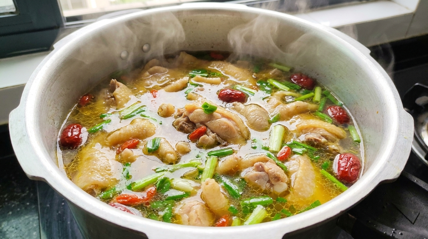 Pressure Cooker Sand Ginger Chicken Soup