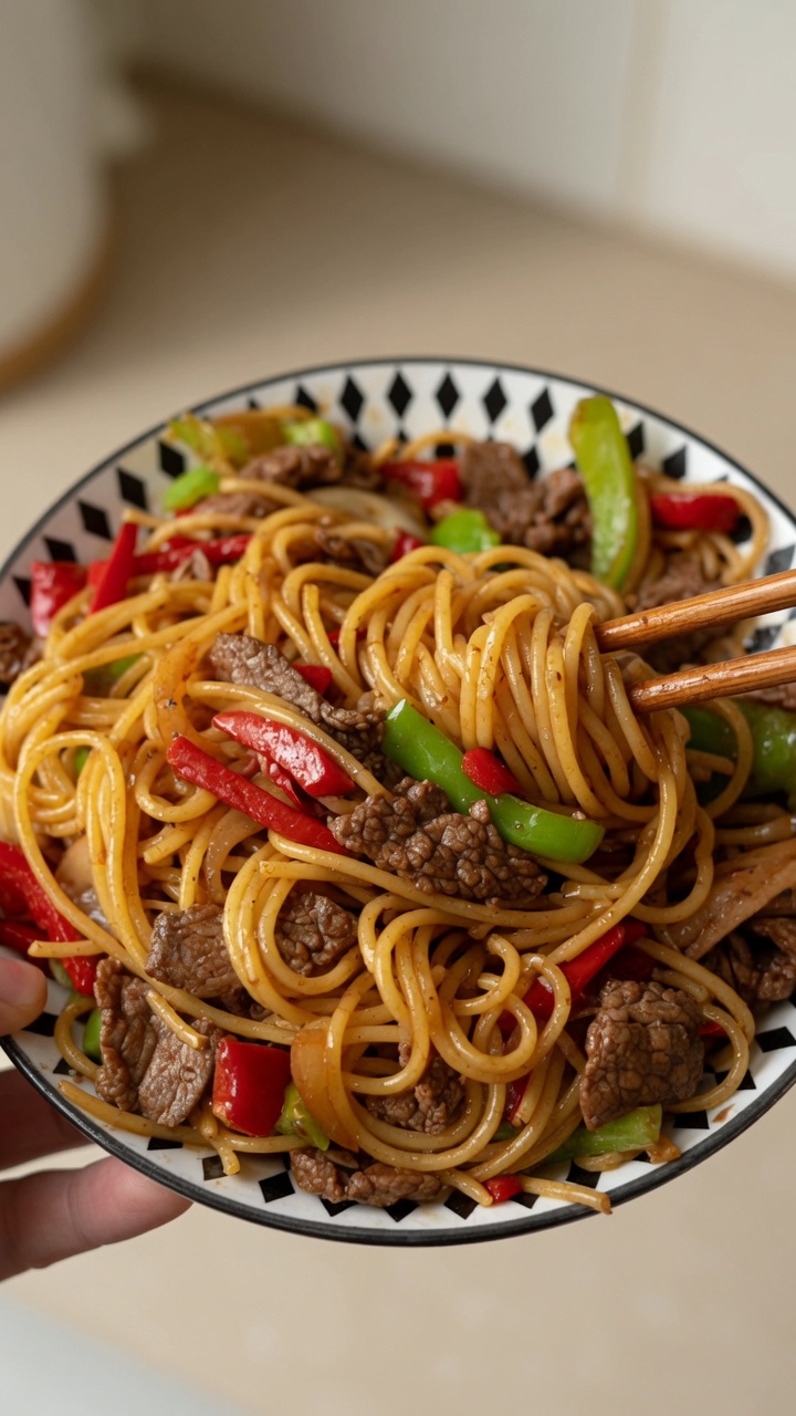 Savory Beef Tenderloin Spaghetti Stir-Fry