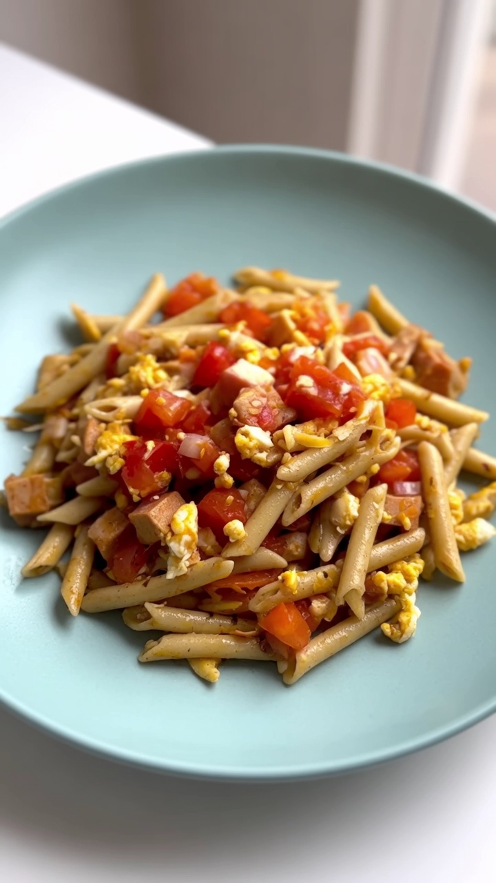 Tomato and Ham Millet Penne Pasta