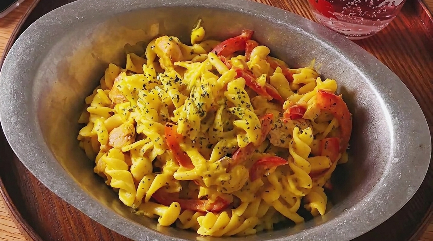 Creamy Pumpkin Chicken Fusilli