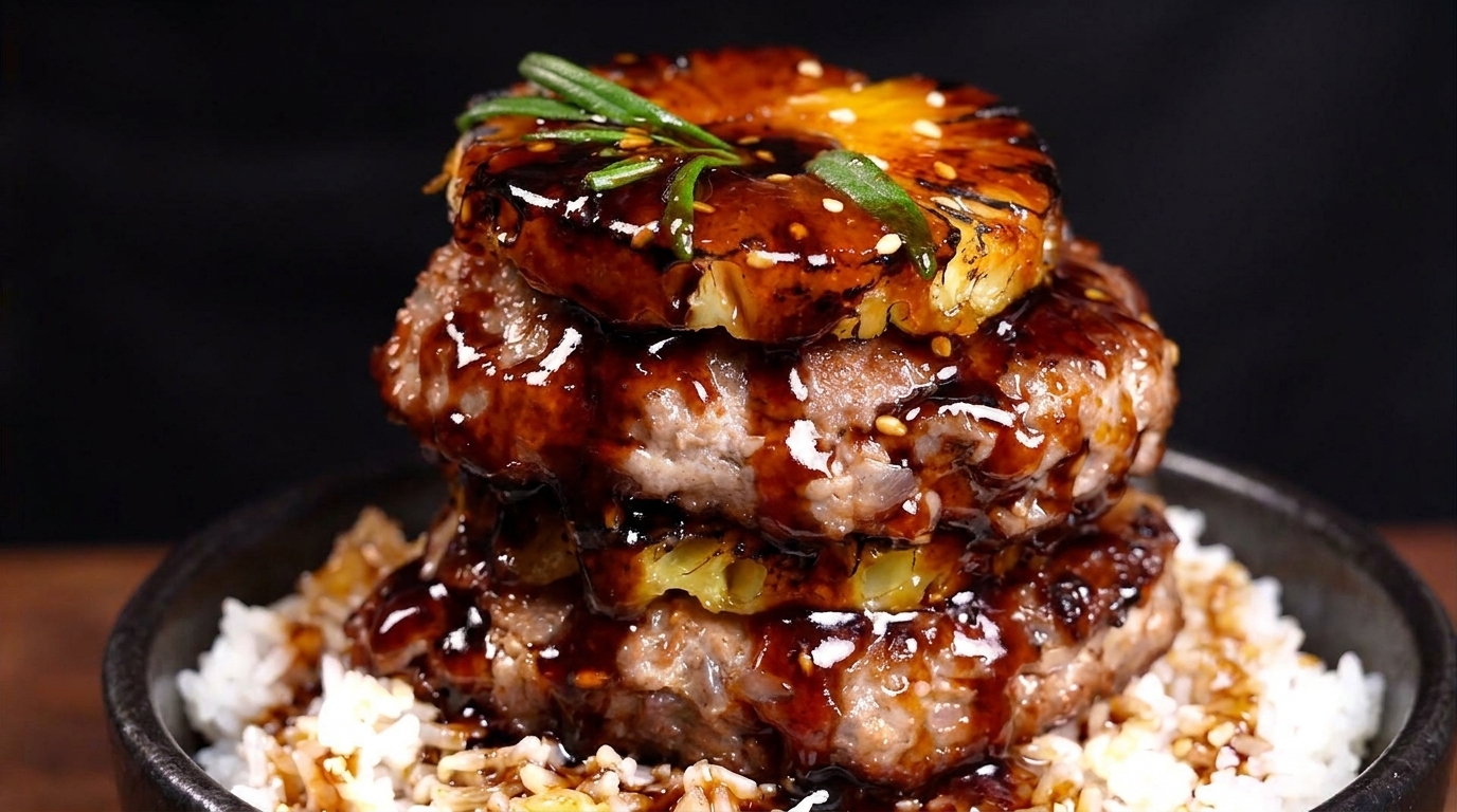 Caramel Pineapple Beef Rice