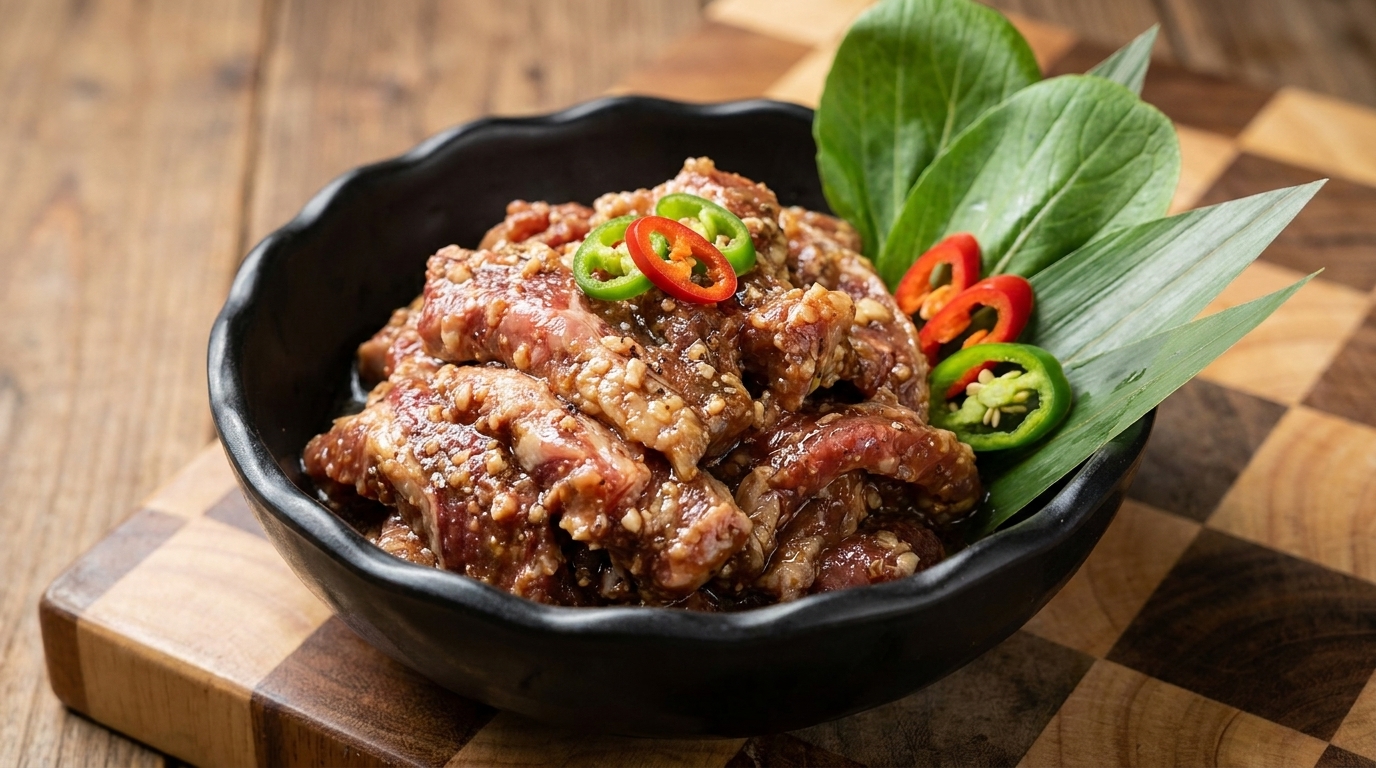 Garlic Beef Rib Strips