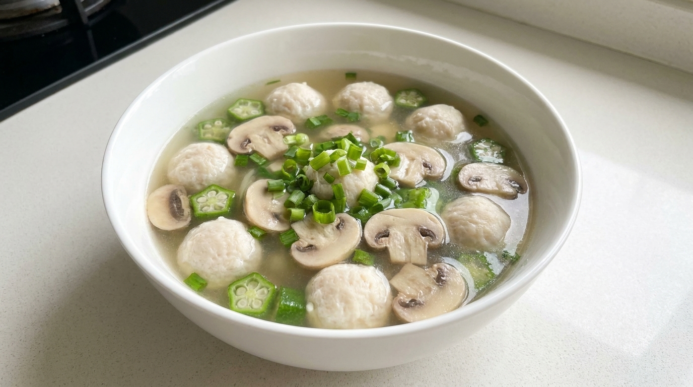 Autumn Round Mushroom Soup
