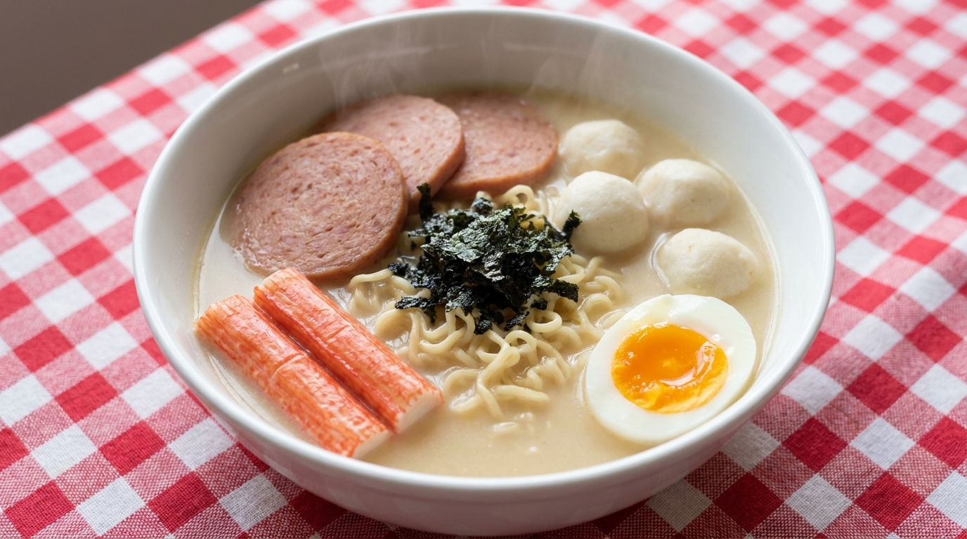 10-Minute Creamy Tonkotsu-Style Ramen Hack