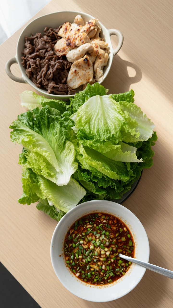 Low-Fat Korean-Style Grilled Meat Platter