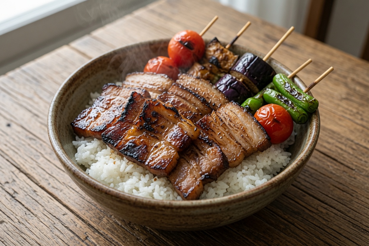 Korean-Style Charcoal Grilled Meat Rice Bowl