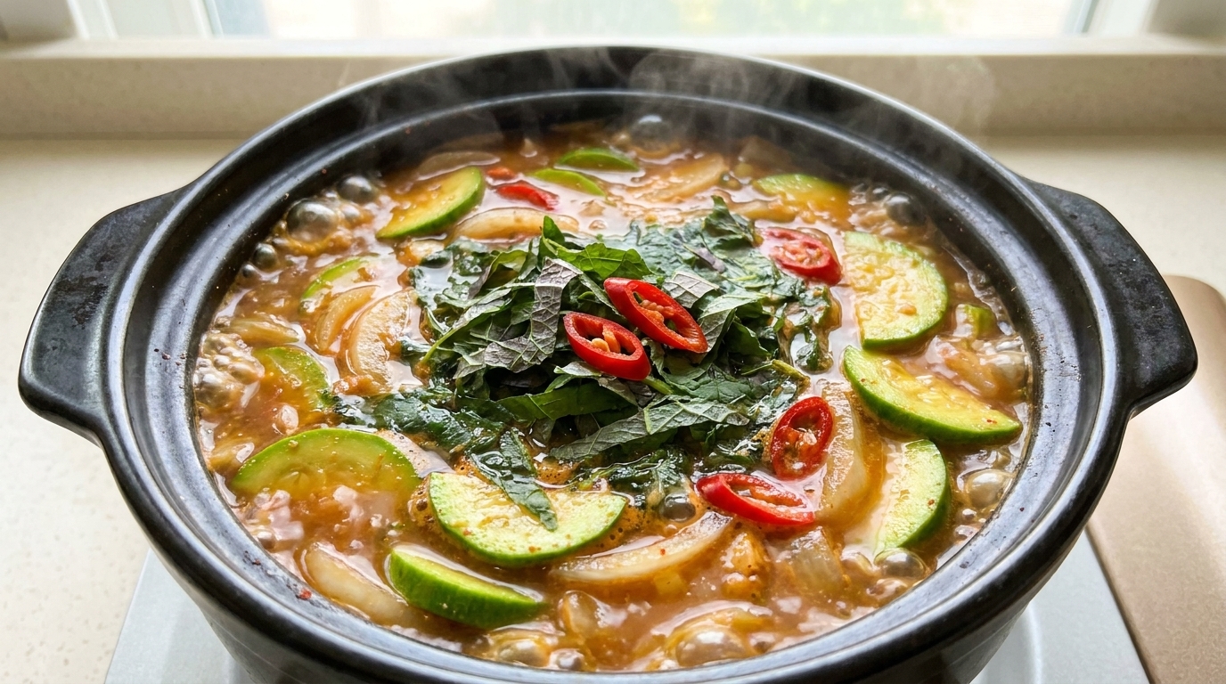 Korean Squash Soybean Paste Stew (Doenjang-jjigae)