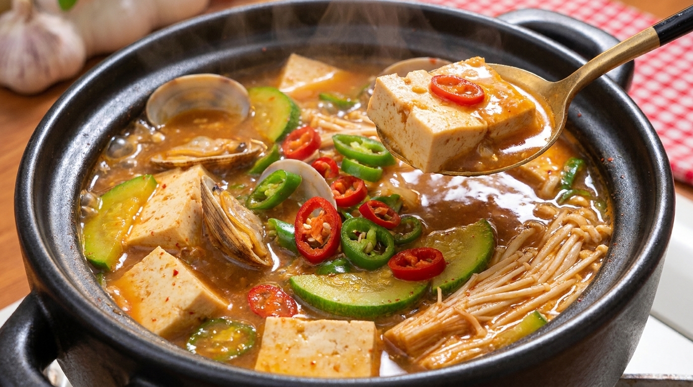 Classic Korean Doenjang-jjigae (Soybean Paste Stew)