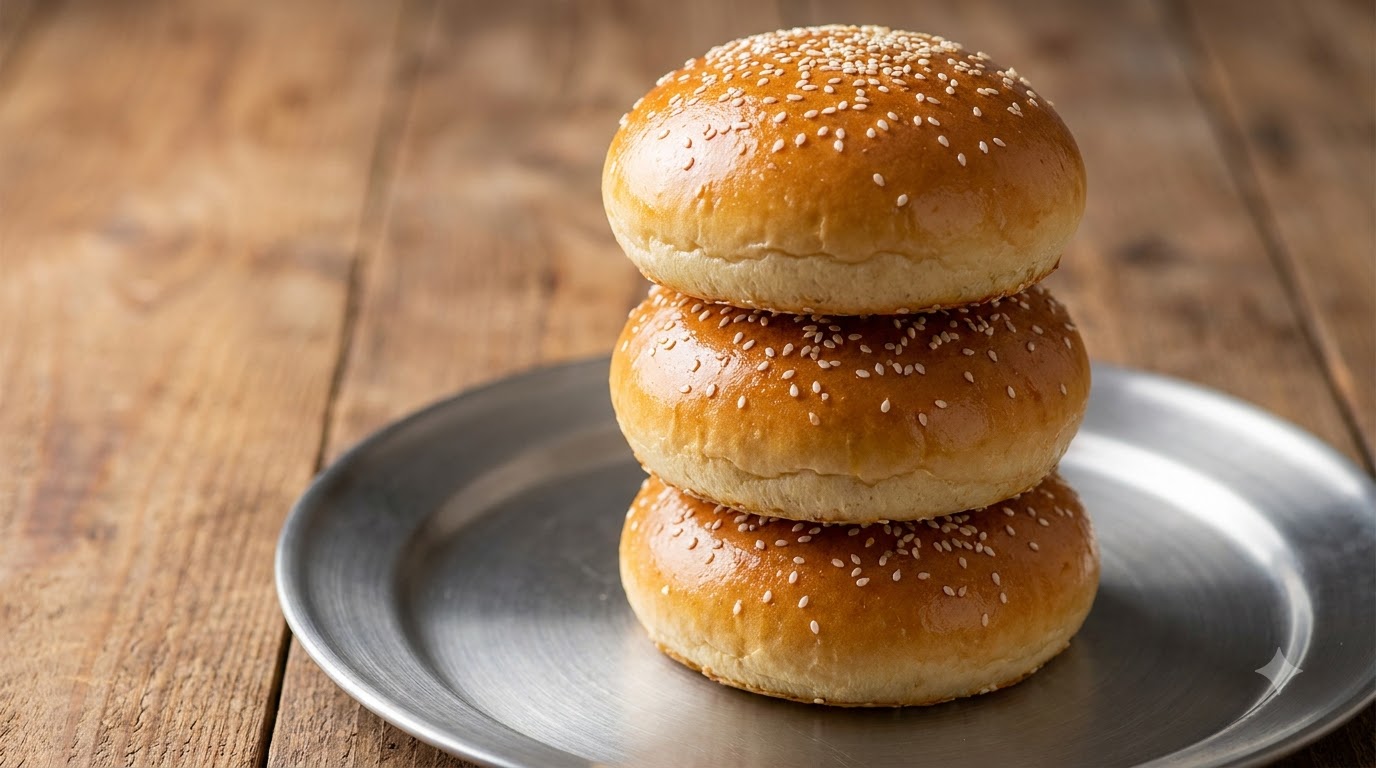 Air Fryer No-Knead Hamburger Buns