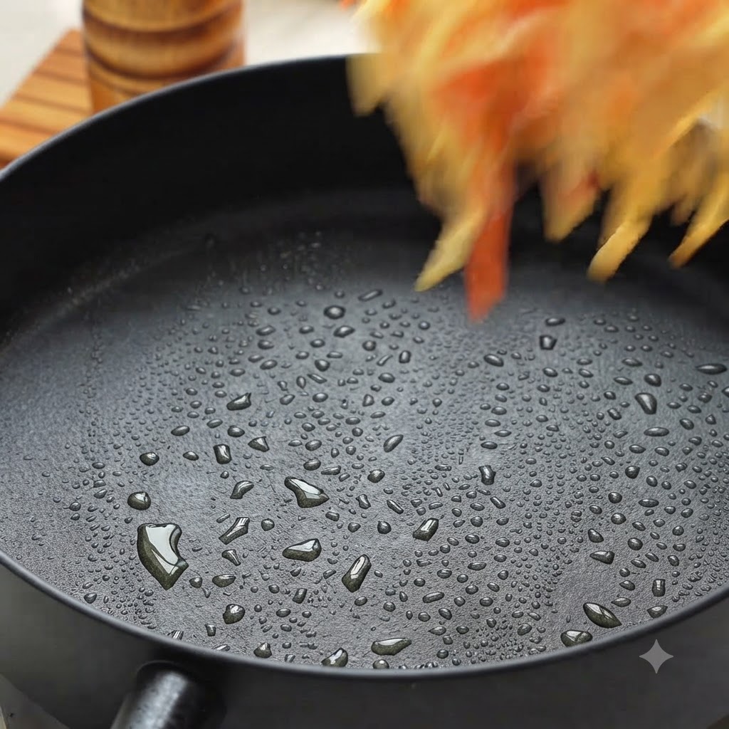 Shredded potato and carrot mixture being poured into a greased pan.